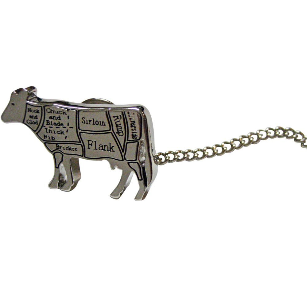 Beef Butchers Cut Tie Tack